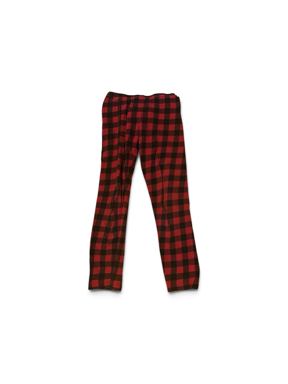 Red and Black Buffalo Plaid Kids Leggings Size 5T